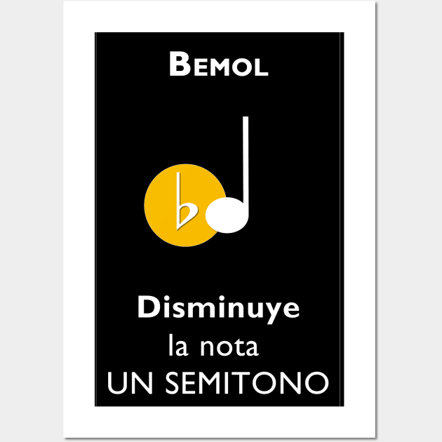 nota Bemol - flat note Wall Art by MariaDeLasNieves